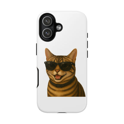 Tabby Cat Wearing Sunglasses - Tough Phone Case