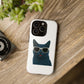 Russian Blue Cat Wearing Sunglasses - Tough Phone Case