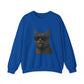 Gray Cat Wearing Sunglasses - Adult Crewneck Sweatshirt