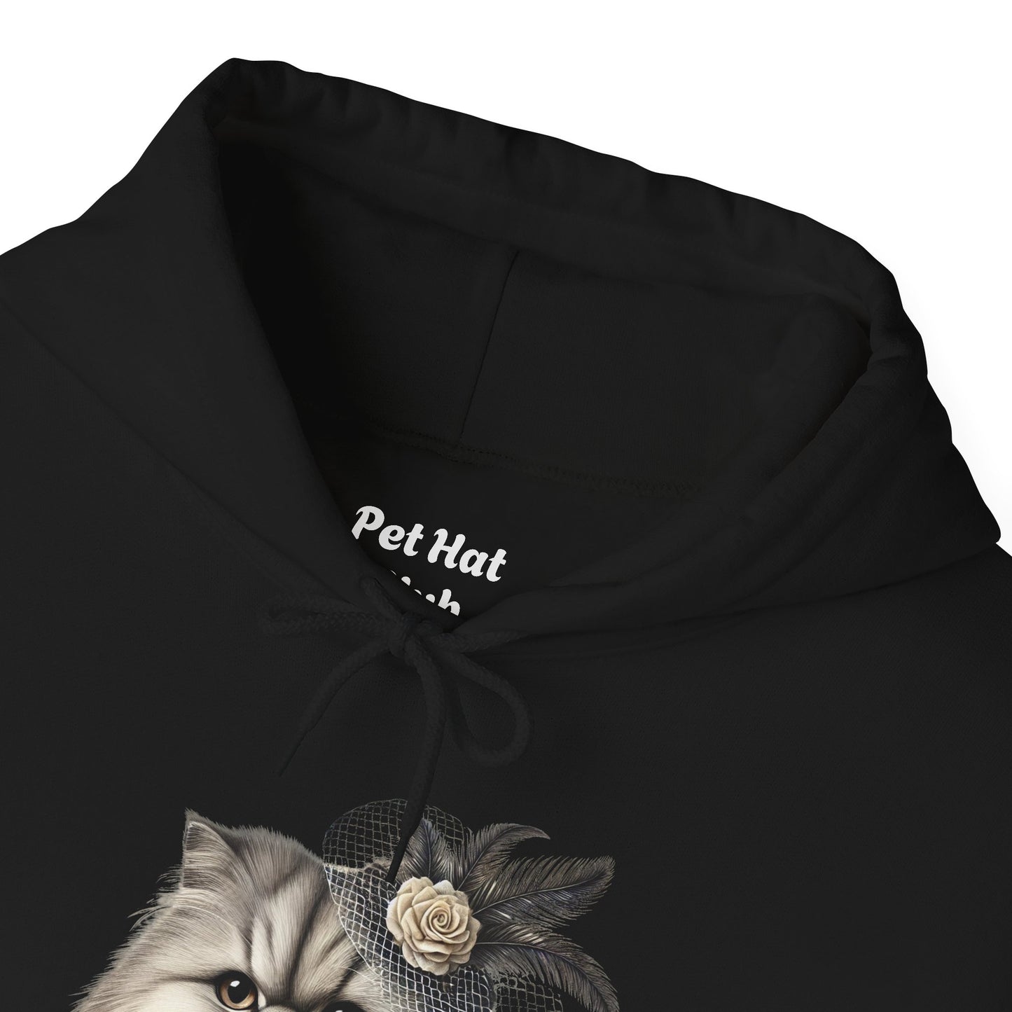 Persian Cat Wearing A Flower Fascinator - Adult Hoodie - Too Cute Pets