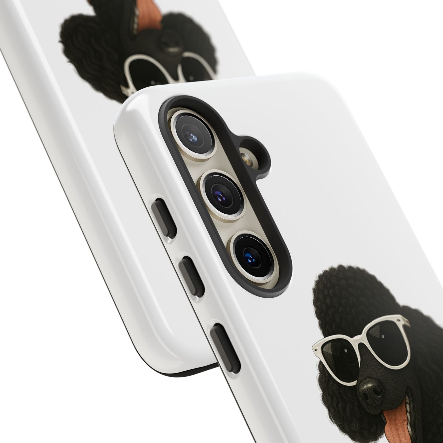 Black Poodle Wearing Sunglasses - Tough Phone Case