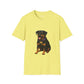 Dog Lover Unisex T-Shirt featuring Lab and Rottweiler Mix 'Pumpkin' by Too Cute Pets