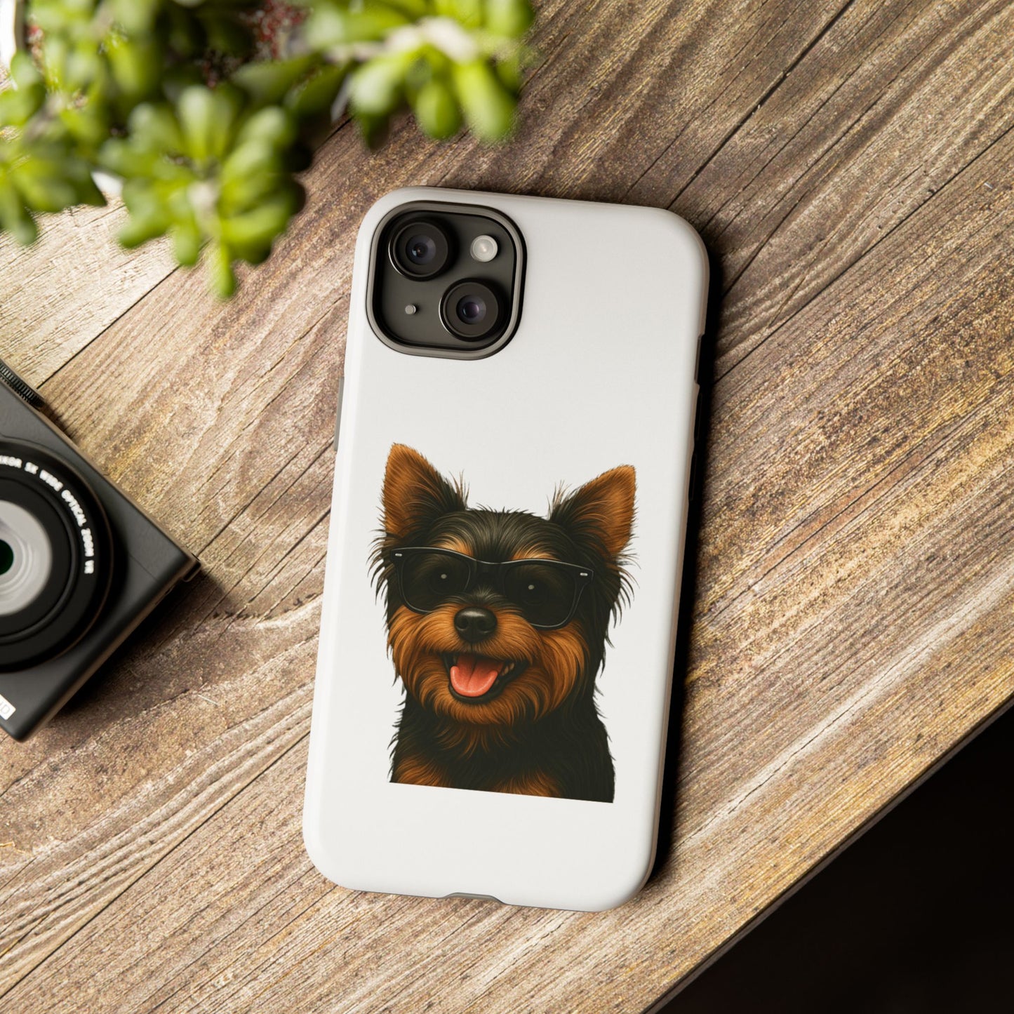 Yorkshire Terrier Wearing Sunglasses - Tough Phone Case