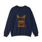 Bengal Cat Wearing Sunglasses - Adult Crewneck Sweatshirt