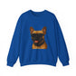 French Bulldog Wearing Sunglasses - Adult Crewneck Sweatshirt