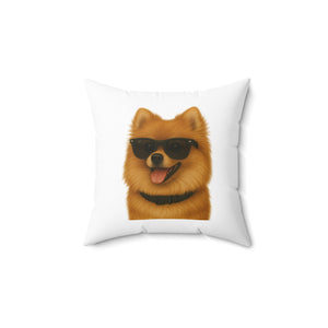Pomeranian Wearing Sunglasses - Throw Pillow