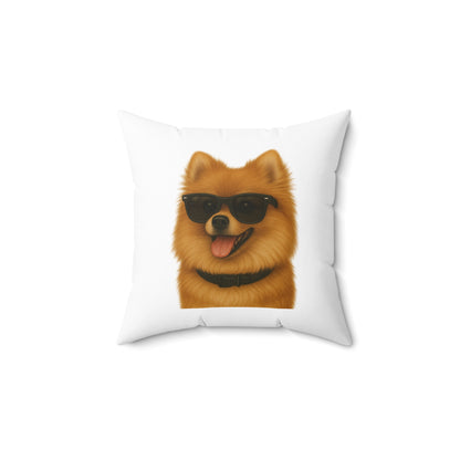 Pomeranian Wearing Sunglasses - Throw Pillow