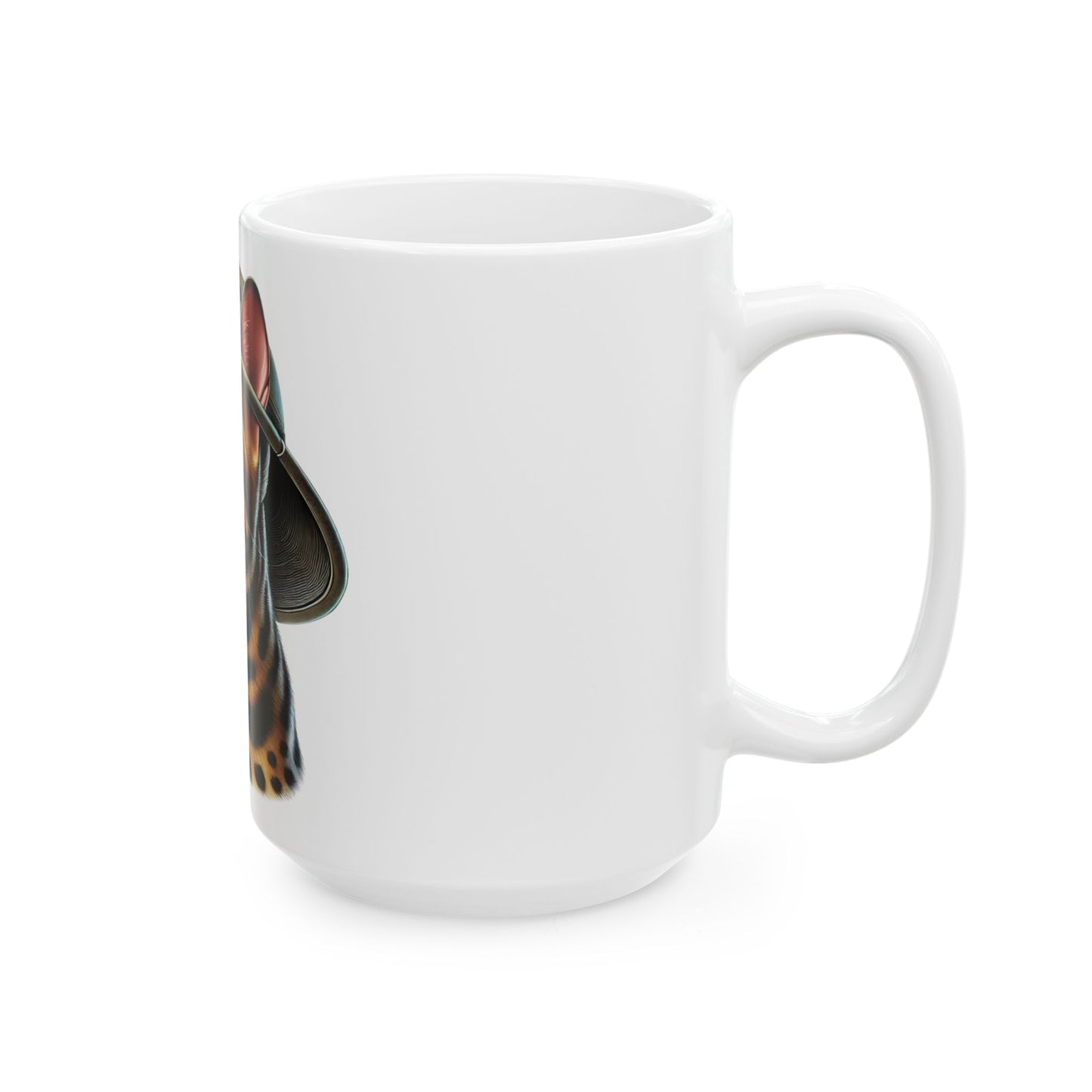 Bengal Cat Wearing a Safari Hat - Ceramic Mug