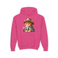 Tabby Cat Dressed In A Suit and Fedora Hat Youth Hoodie - Too Cute Pets