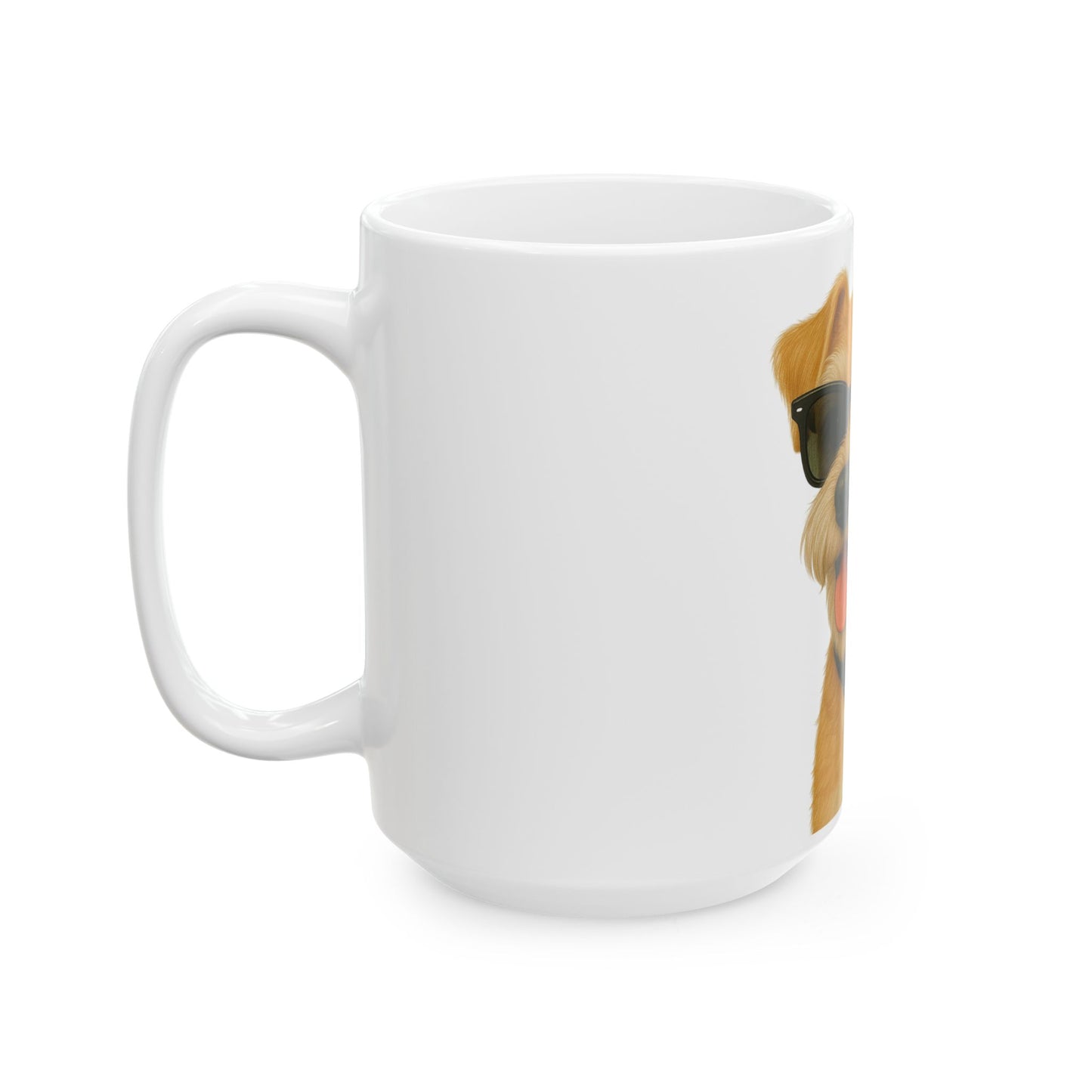 Miniature Schnauzer Wearing Sunglasses Ceramic Mug