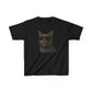 Gray Cat Wearing Sunglasses Kids Tee