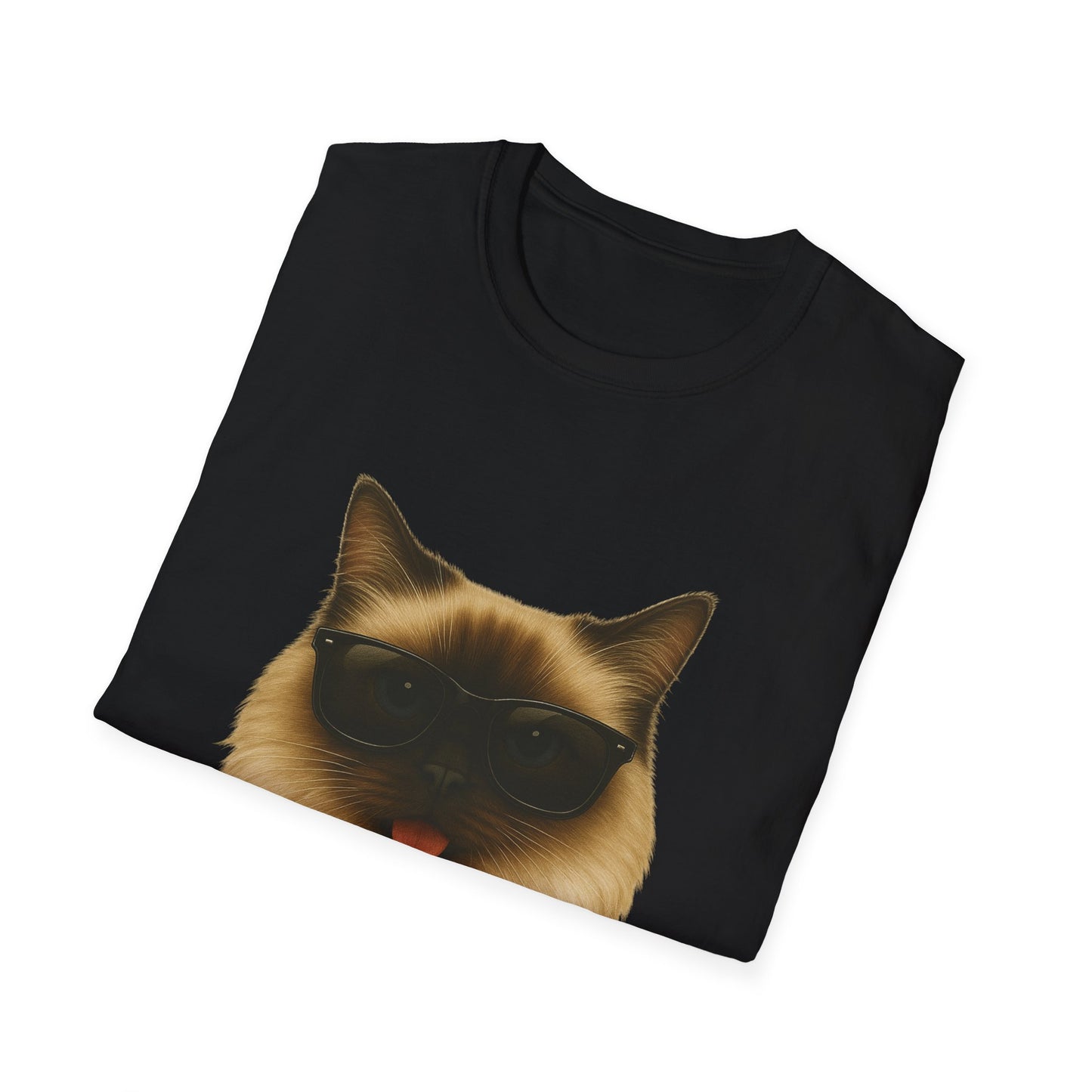 Ragdoll Cat Wearing Sunglasses - Adult T-Shirt