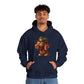 Dashing Vizsla Wearing Campaign Hat - Adult Hoodie - Too Cute Pets