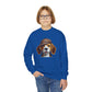 Beagle With Deerstalker Hat - Youth Crewneck Sweatshirt - Too Cute Pets