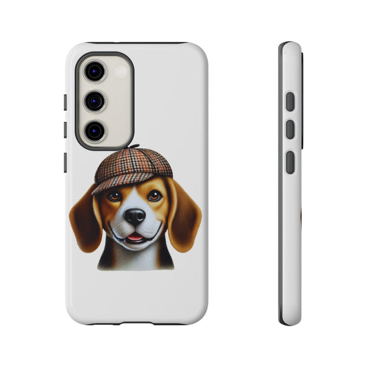 Beagle Wearing a Deerstalker Hat - Tough Phone Case