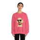 White Poodle Wearing Sunglasses - Adult Crewneck Sweatshirt