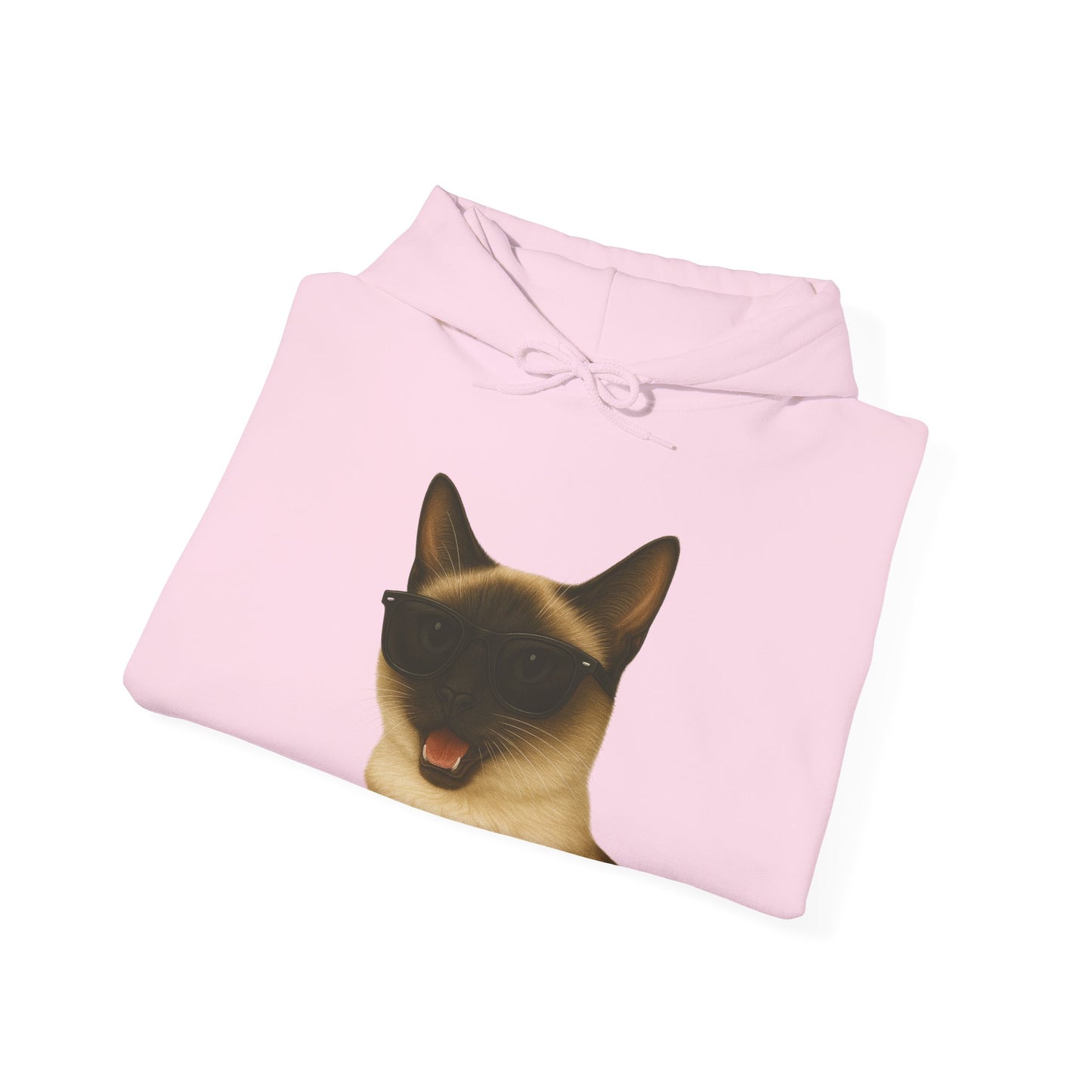 Siamese Cat Wearing Sunglasses - Adult Hoodie