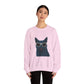 Russian Blue Cat Wearing Sunglasses - Adult Crewneck Sweatshirt