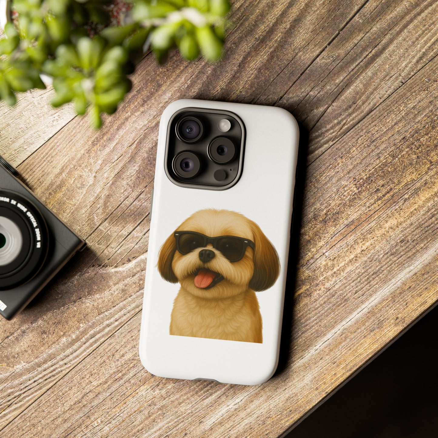 Shih Tzu Wearing Sunglasses - Tough Phone Case