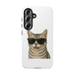 American Shorthair Silver Tabby Wearing Sunglasses - Tough Phone Case