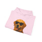 Golden Retriever Wearing Sunglasses - Adult Hoodie