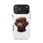 Labrador Wearing a Tweed Flat Cap - Tough Phone Case