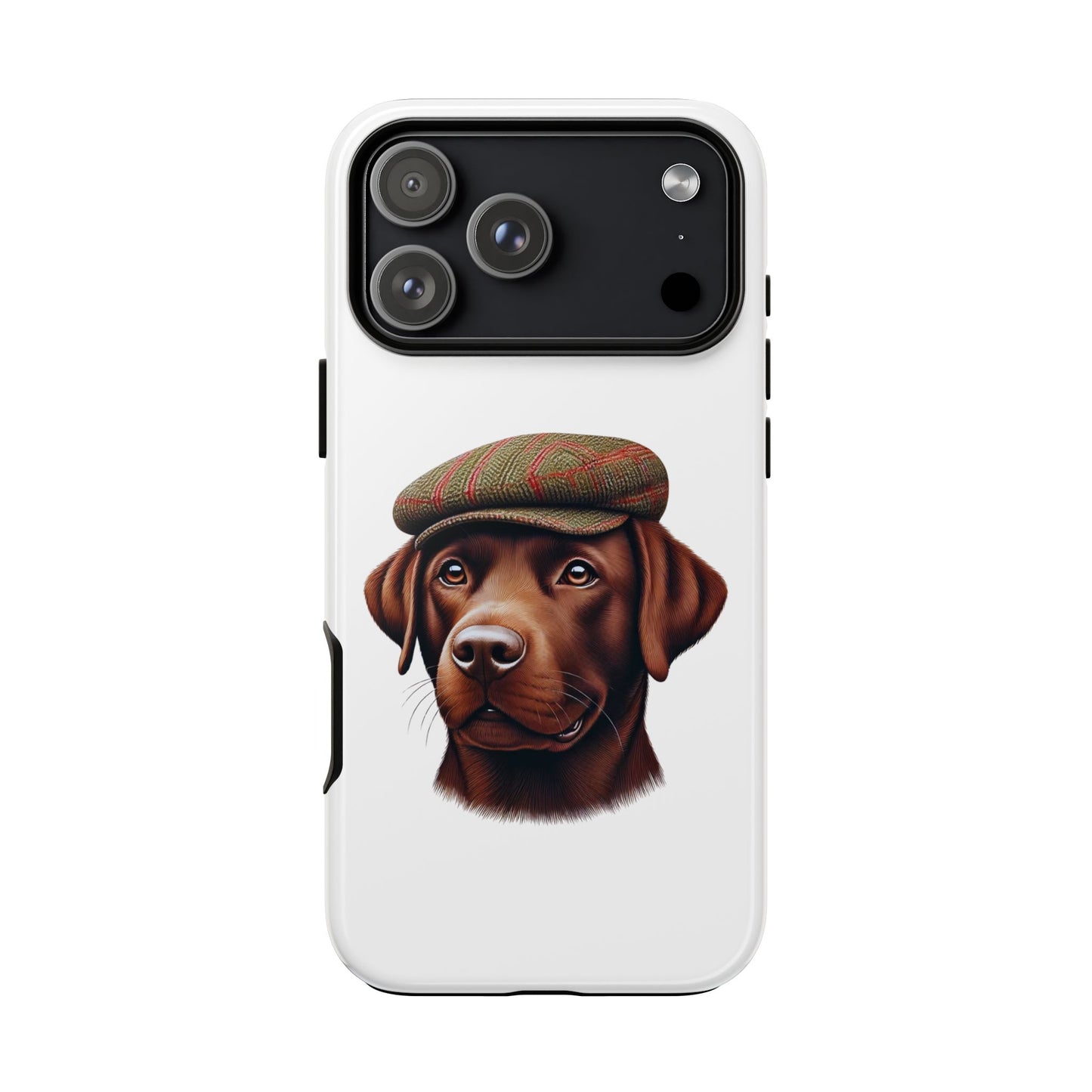 Labrador Wearing a Tweed Flat Cap - Tough Phone Case