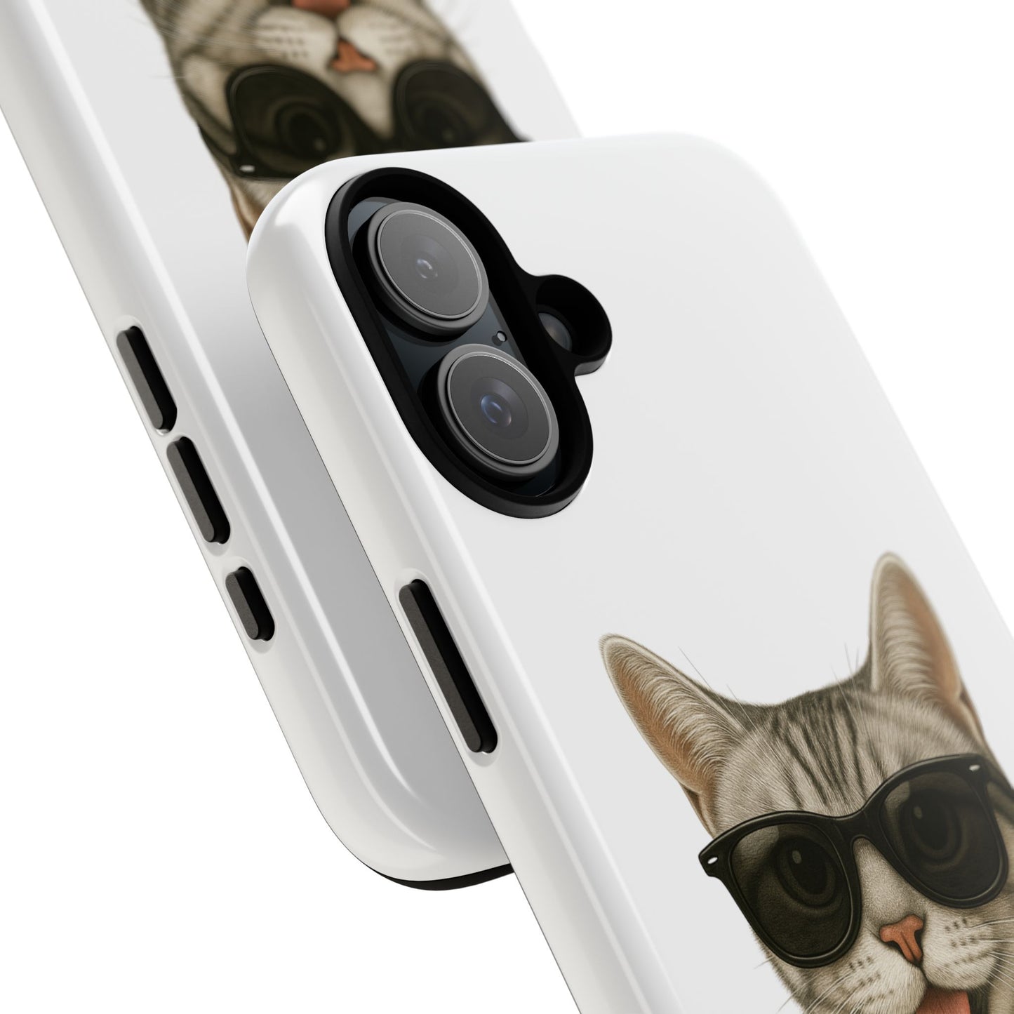 American Shorthair Silver Tabby Wearing Sunglasses - Tough Phone Case