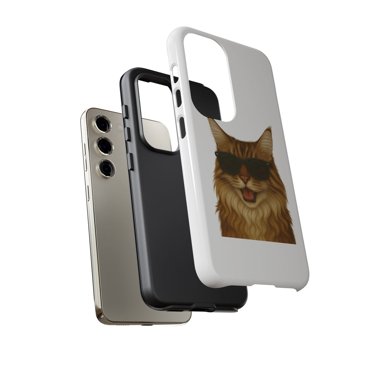 Maine Coon Wearing Sunglasses - Tough Phone Case