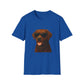 Brown Labrador Retriever Wearing Sunglasses - Adult T-Shirt