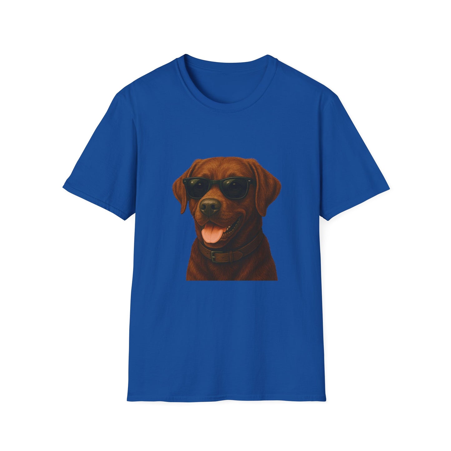 Brown Labrador Retriever Wearing Sunglasses - Adult T-Shirt