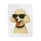 White Poodle Wearing Sunglasses - Sherpa Blanket