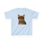 Domestic Shorthaired Tabby Cat Wearing Sunglasses Kids Tee