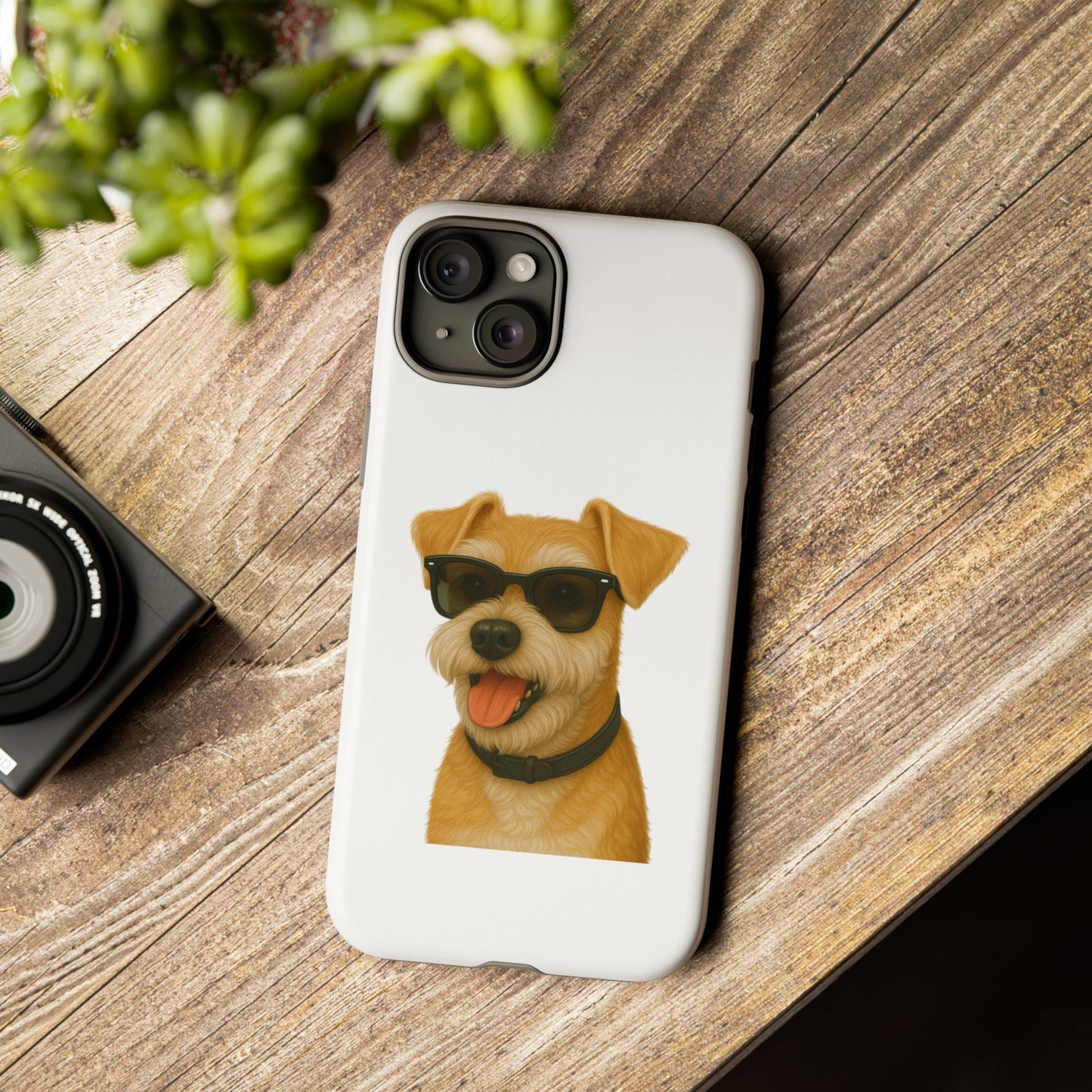 Miniature Schnauzer Wearing Sunglasses - Tough Phone Case