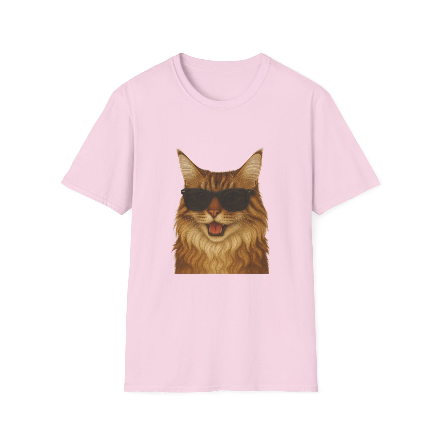 Maine Coon Wearing Sunglasses - Adult T-Shirt