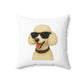 White Poodle Wearing Sunglasses - Throw Pillow