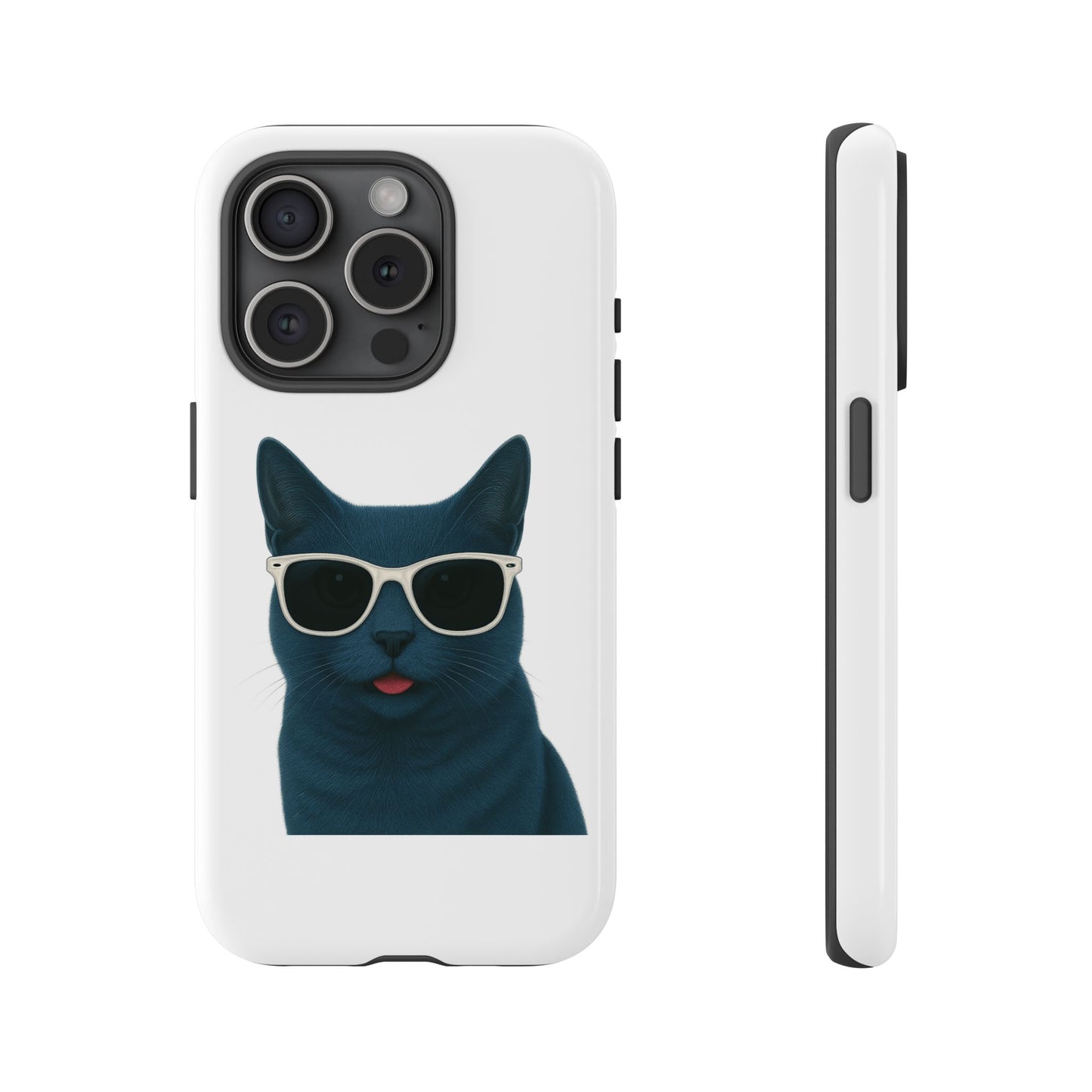 Russian Blue Cat Wearing Sunglasses - Tough Phone Case
