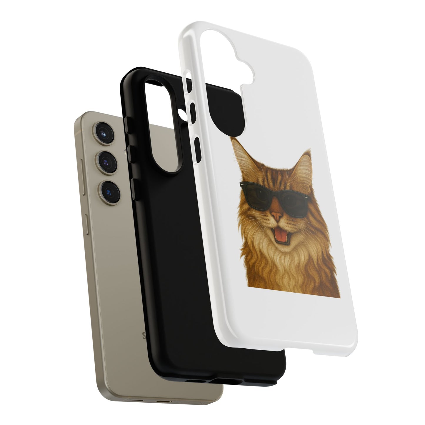 Maine Coon Wearing Sunglasses - Tough Phone Case
