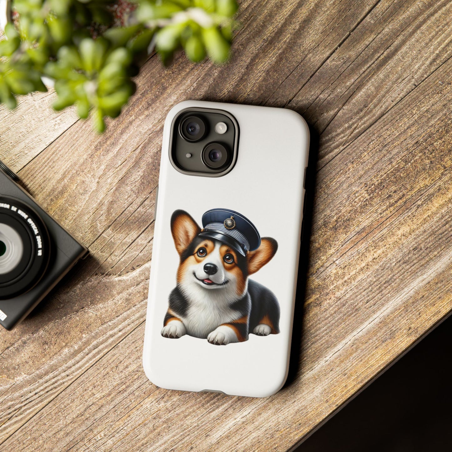 Corgi Wearing a Conductor's Hat - Tough Phone Case