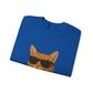 Orange Tabby Cat Wearing Sunglasses - Adult Crewneck Sweatshirt