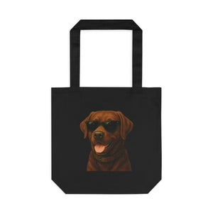 Brown Labrador Retriever Wearing Sunglasses Cotton Tote Bag