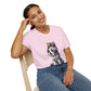 Husky Wearing A Fur Trappers hat- Adult T-Shirt - Too Cute Pets