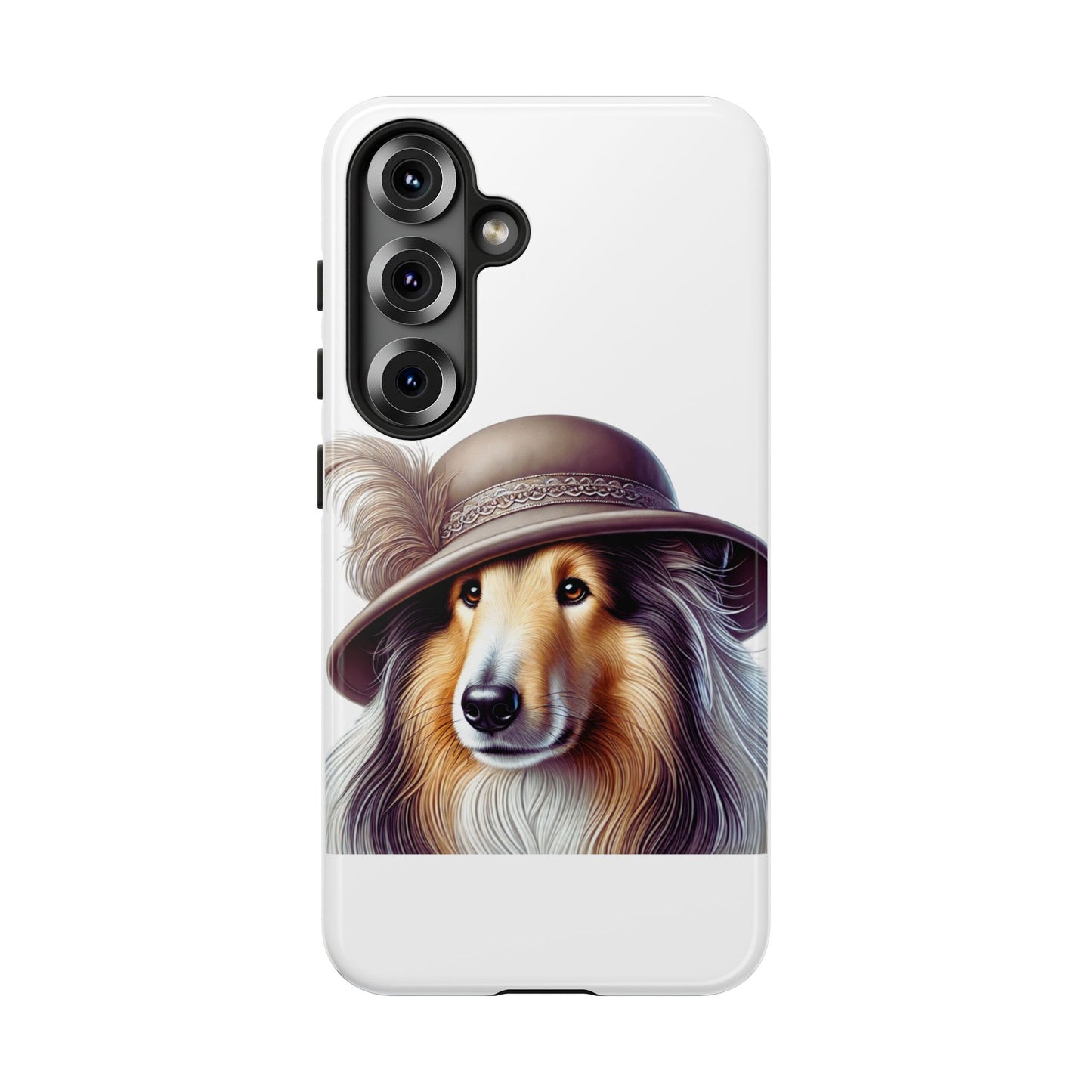 Collie Wearing a Cloche Hat - Tough Phone Case