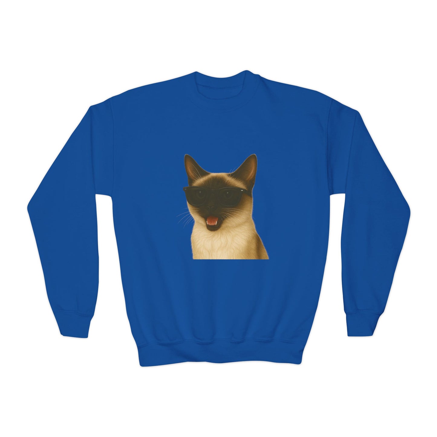 Siamese Cat Wearing Sunglasses - Youth Sweatshirt
