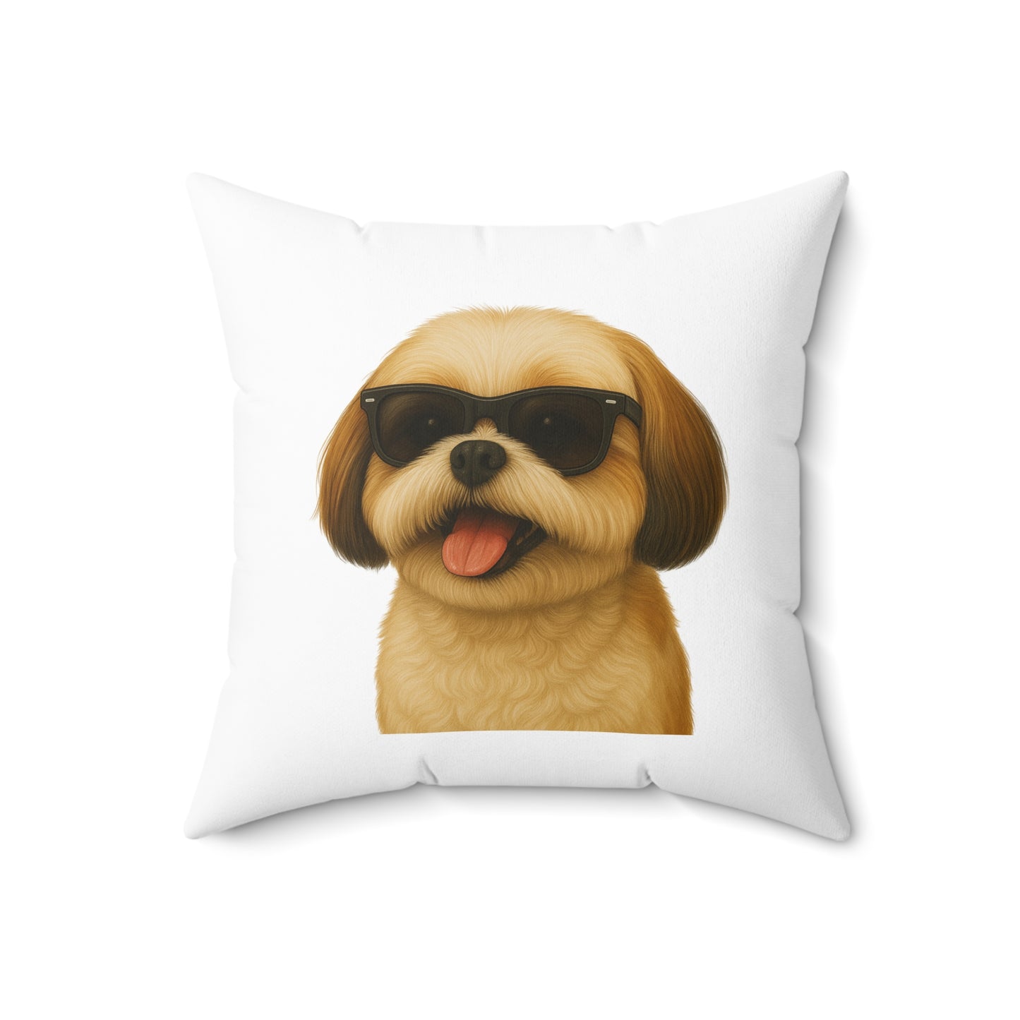 Shih Tzu Wearing Sunglasses - Throw Pillow