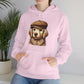 Golden Retriever Wearing Newsboy Hat - Adult Hoodie - Too Cute Pets