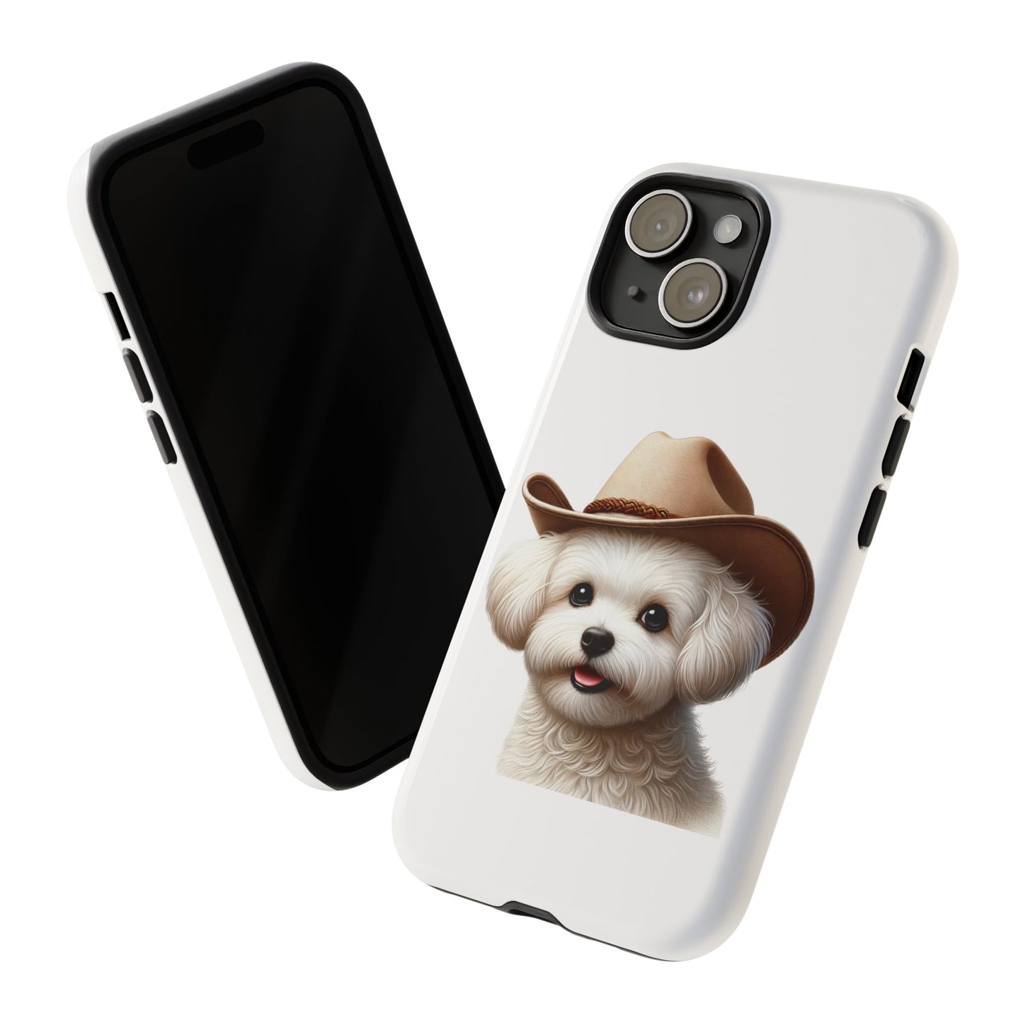 Maltese Wearing a Cowgirl Hat - Tough Phone Case
