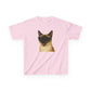 Siamese Cat Wearing Sunglasses Kids Tee