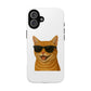 Orange Tabby Cat Wearing Sunglasses - Tough Phone Case