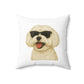Maltese Wearing Sunglasses - Throw Pillow